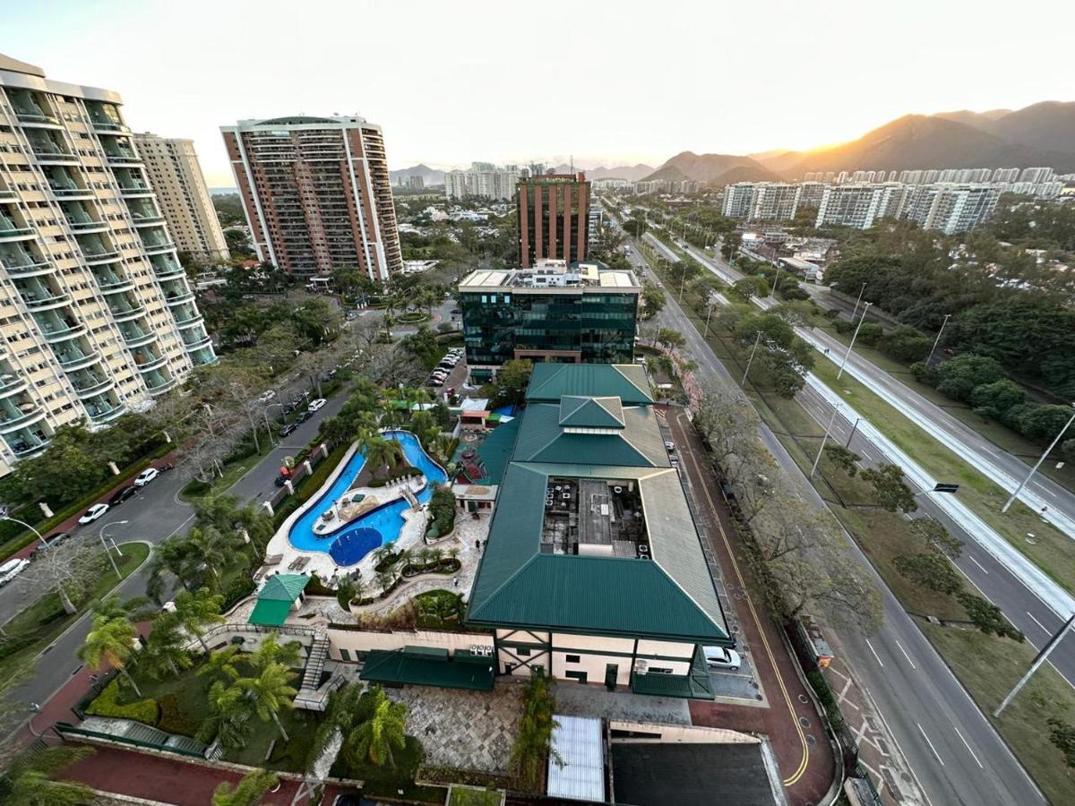 Flat Com Vista Panoramica -15- Na Barra Da Tijuca - Estacionamento Gratuito - Frigobar - Ar Condicionado - Piscina - Academia - Balsa Para Praia Gratis - Varanda - Vista Parcial Mar E Lagoa Rio de Janeiro Exterior foto